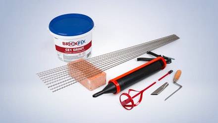 Brickfix Masonry Crack Stitching System - Fast and Cost-Effective Solution for Crack Repair In Masonry Walls, Eliminating the Need to Rebuild a Wall
