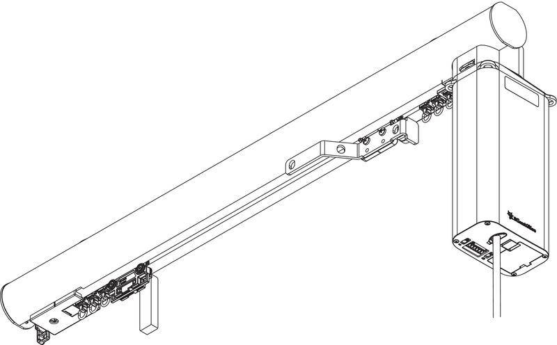 Curtain Track - Curtain Pole - Motorised / Electric - Silent Gliss SG 7650 Metropole 50mm Diameter - Curtain Tracks