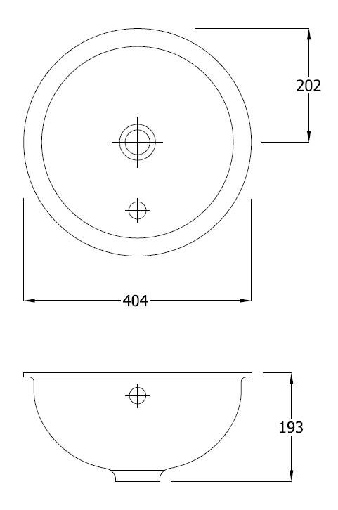 Langley Inset/ Undermounted 400 Washbasin