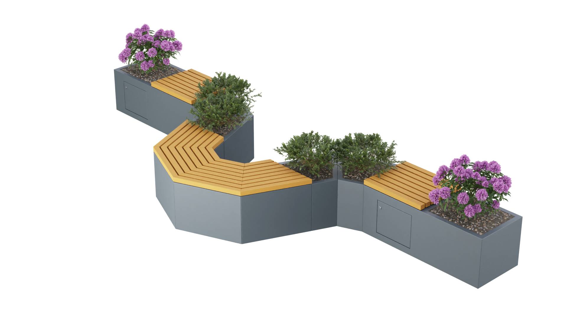 Flow Range - Modular Bench and Planter Units