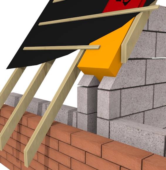 T-Barrier Pitched Roof - Mineral wool fire stopping