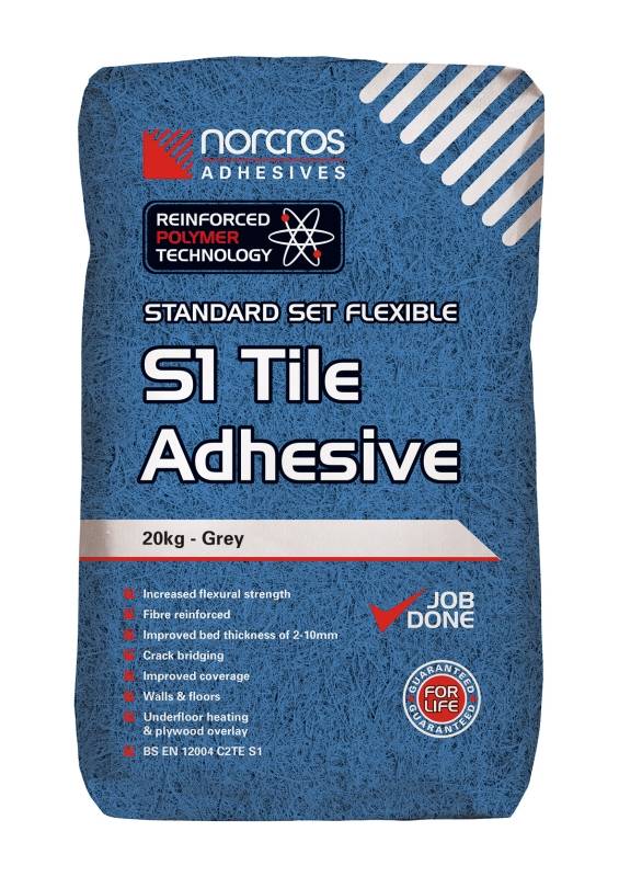 Norcros Standard Set Flexible S1 Grey Tile Adhesive