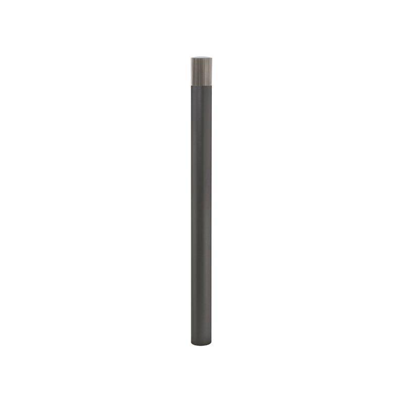 DDA compliant steel bollard with brushed stainless steel top cap