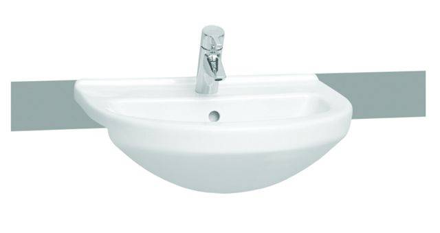 VitrA S50 Semi-recessed Washbasin, 55 cm, Round, 5307