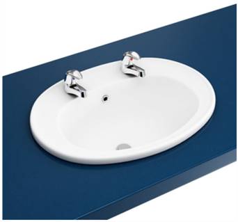 Atlas 53 cm Inset Vanity Washbasin 