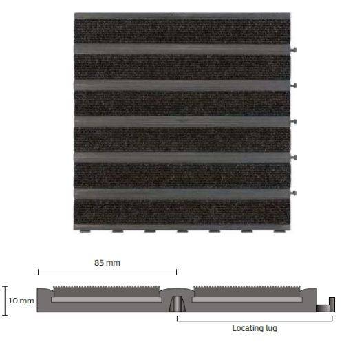 Entrance Matting: Q-Tile 50 cm Matting Tile