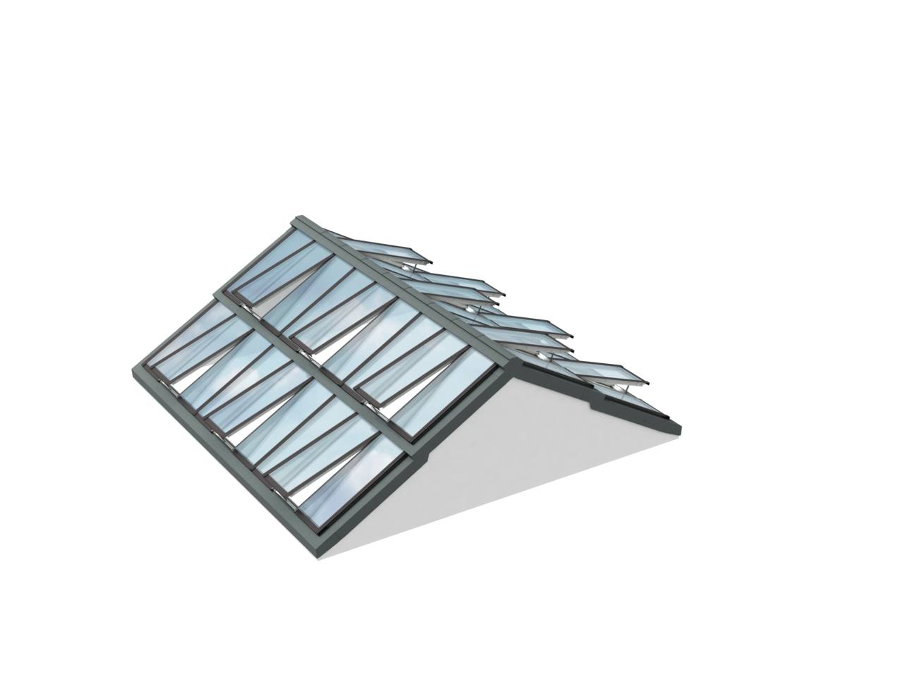 VMS Step Ridgelight 5–25° - Rooflight