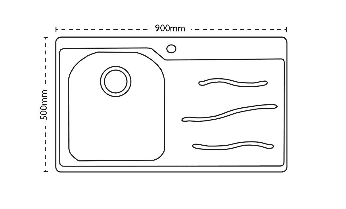  Carron Phoenix Maui Bowl Stainless Steel Sink - Inset Kitchen Sink