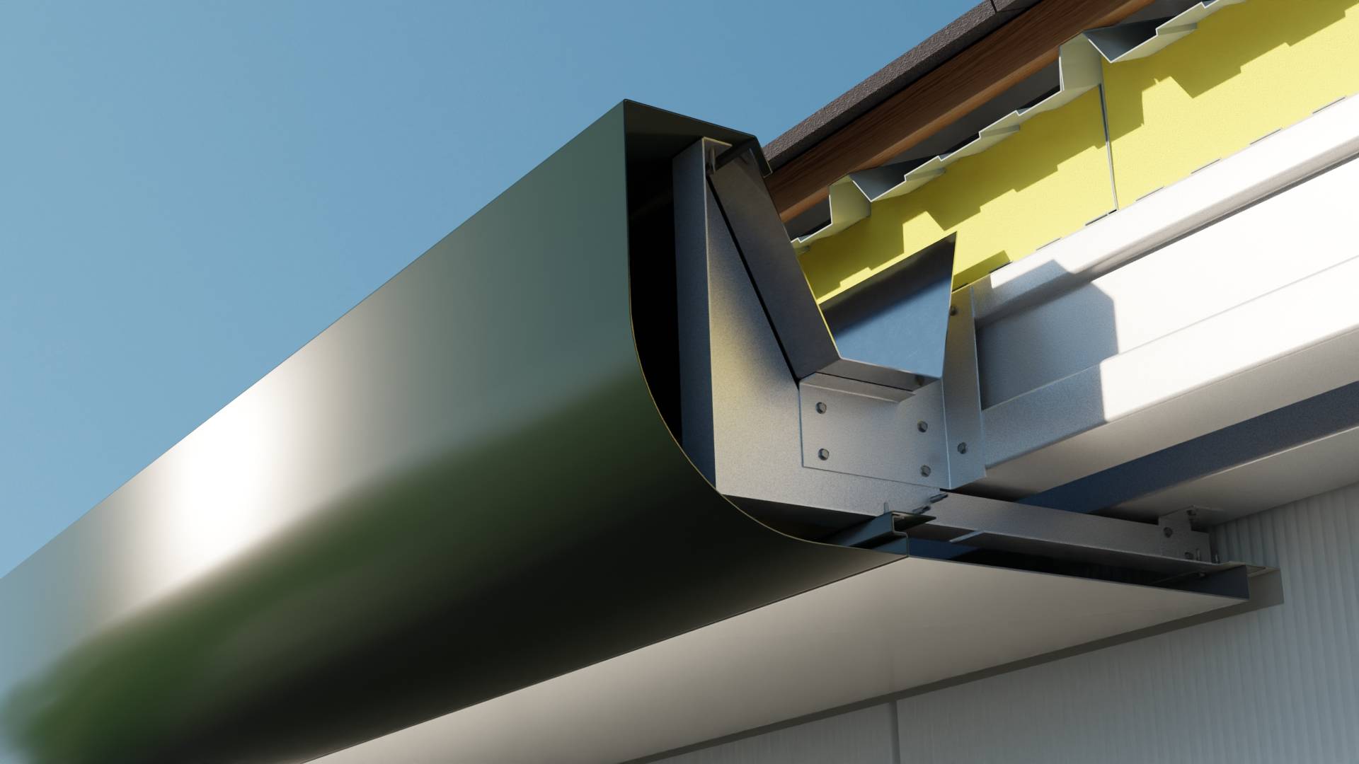 Aluminium Fascia - Quadrant Fascia Soffit & Optional Hidden Gutter - Metal Trims