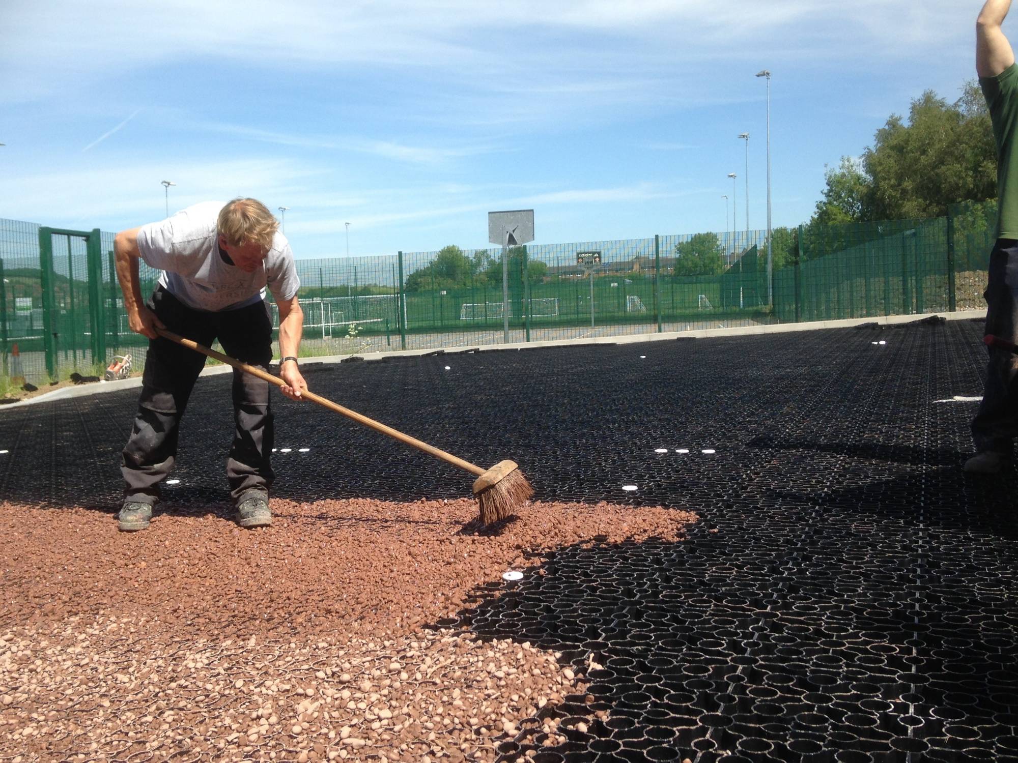 Reinforced Gravel Car Parking Installation at Belper School using X-Grid  Gravel Grid, GCL Products Ltd