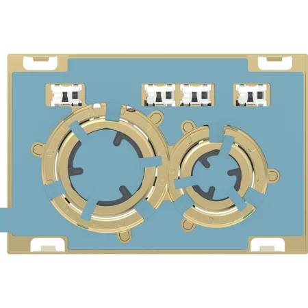 Geberit Sigma50 (Ex Sigma21) Flush Plate For Dual Flush, Round, Metal Colour Brass-Coloured