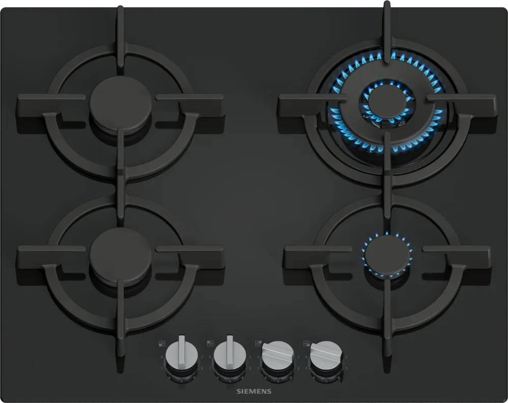 60 cm Gas Hob on Tempered Glass