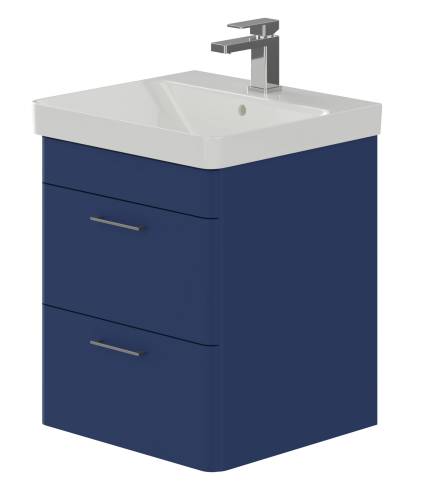 Layla 50 cm 2 Drawer Wall Hung Vanity Basin Unit