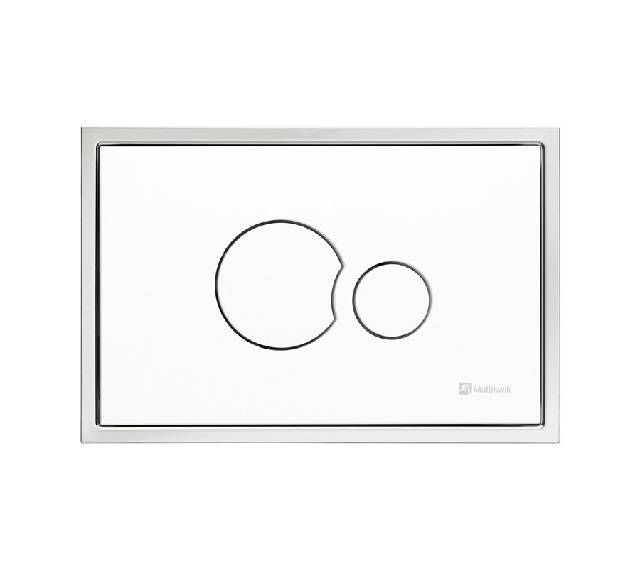 TRF1201E Multikwik Flush Plate - Eclipse Recessed (White Finish)