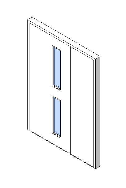 External Unequal Door, Vision Panel Style VP02