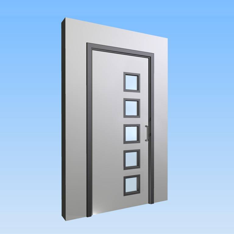 CS Acrovyn® Impact Resistant Doorset - Single with type VP5 Vision Panels