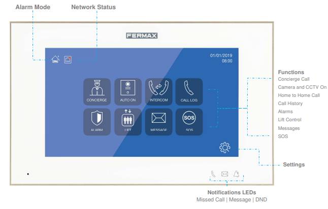 WIT 10'' IP Touch Screen Internal monitor - High End - Video Door Entry Monitor