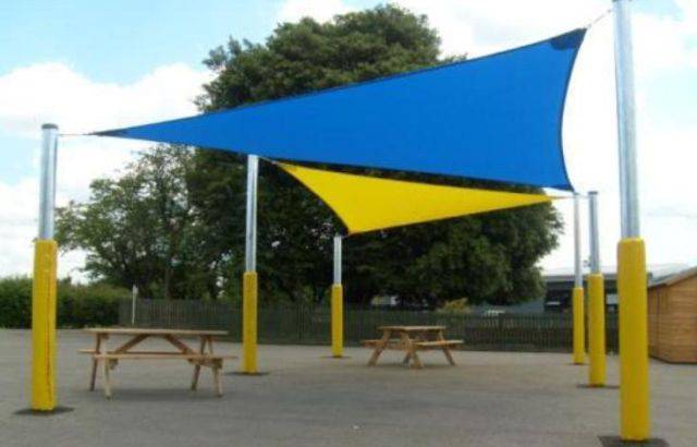 Able Shade Sail - UV Protection Sail with Steel Posts