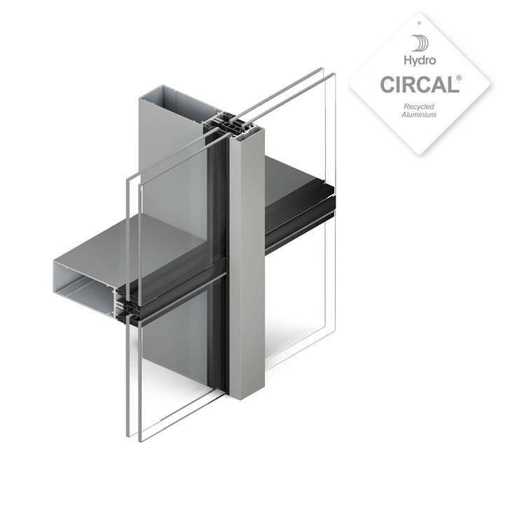 TENTAL 60 Sustainable Aluminium Curtain Walling System - Facade