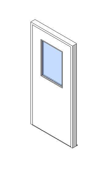 External Single Door, Vision Panel Style VP06