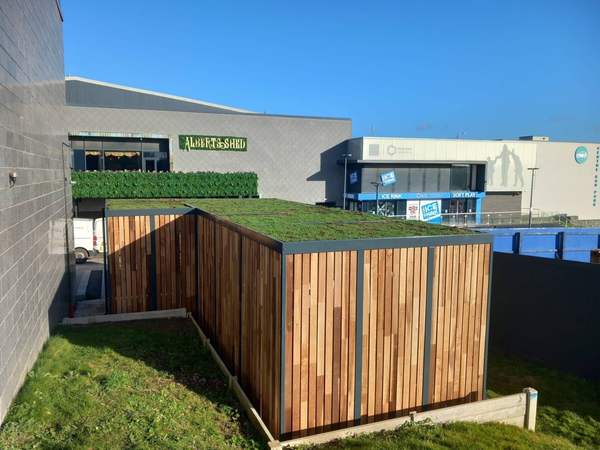 Commercial Bin Store - FalcoLok-500 - Hardwood Bin Store - Bin Store & Cycle Store