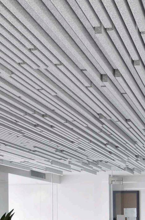 HeartFelt® Linear Ceilings - Felt acoustic ceiling