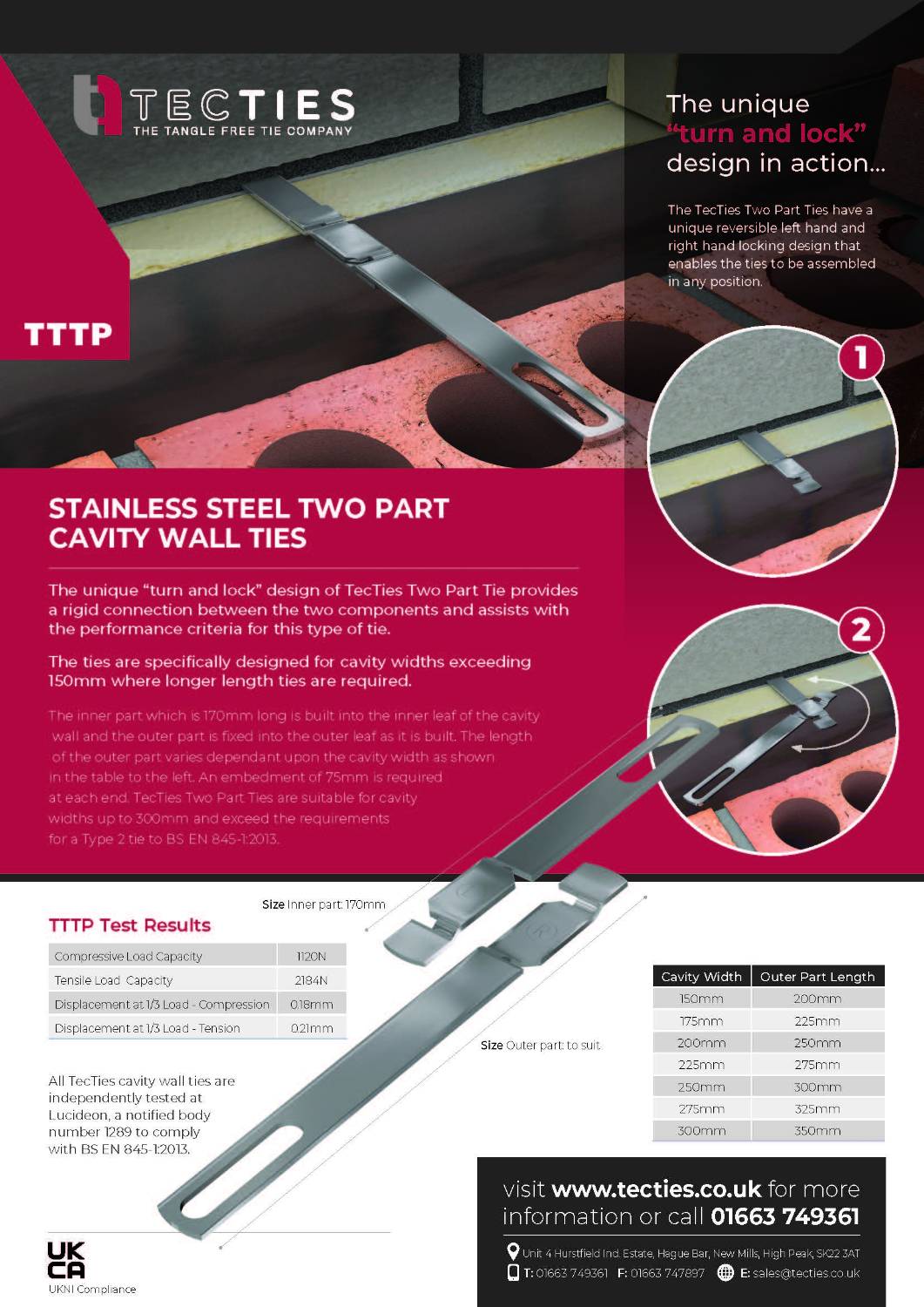 Two Part Cavity Wall Ties