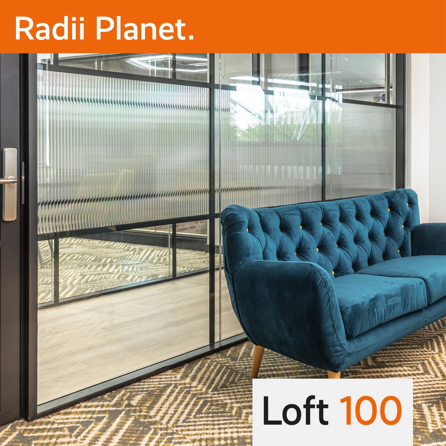 LOFT100 Offset Single Glazed Panel Partition System (Bonded)