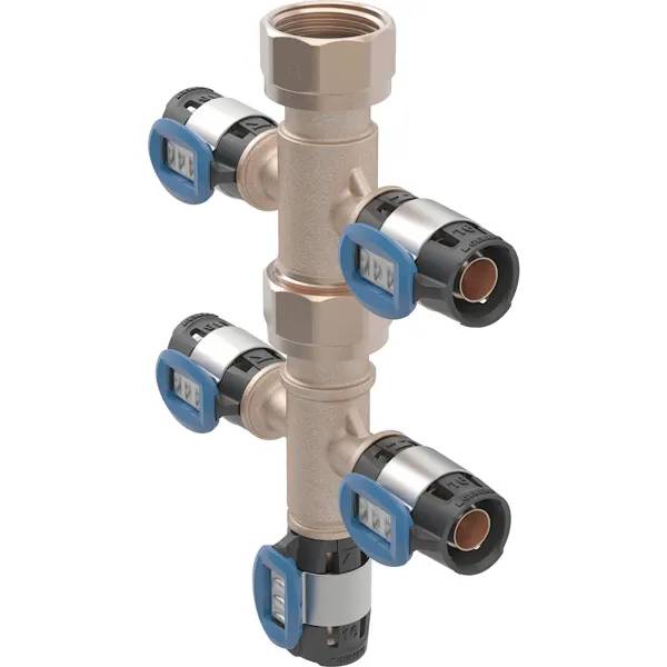 Geberit piping manifold with FlowFit pressing connections