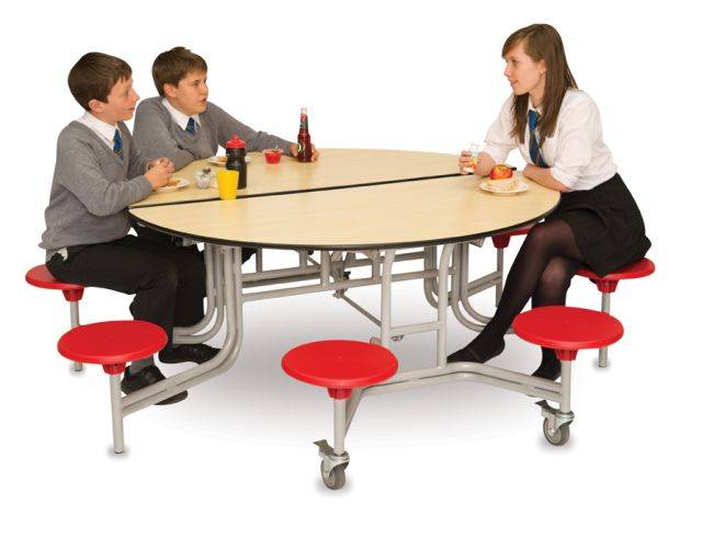 Round Folding Table Seating Unit
