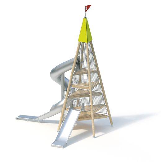 Dalben Tower 9.5m - Children's Climbing Tower with Slides