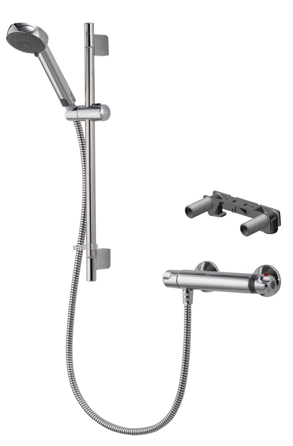 MIDAS 100 - Bar Mixer Shower With Adjustable Head Easy Fit Bracket