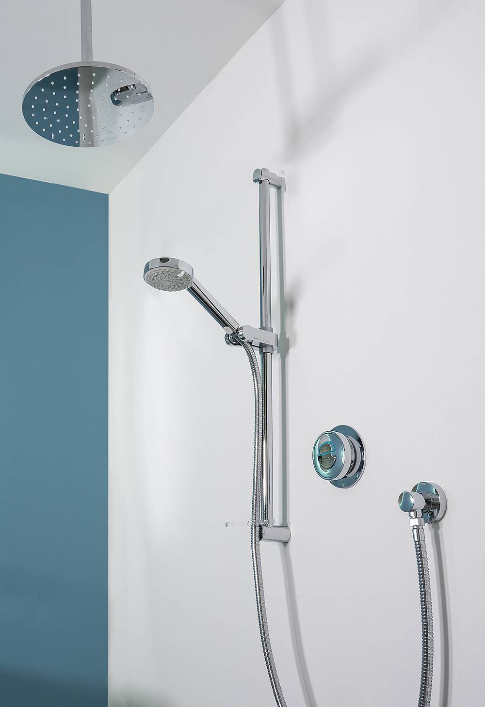Quartz - Digital Divert Concealed With Adjustable Head And Ceiling Fixed Drencher