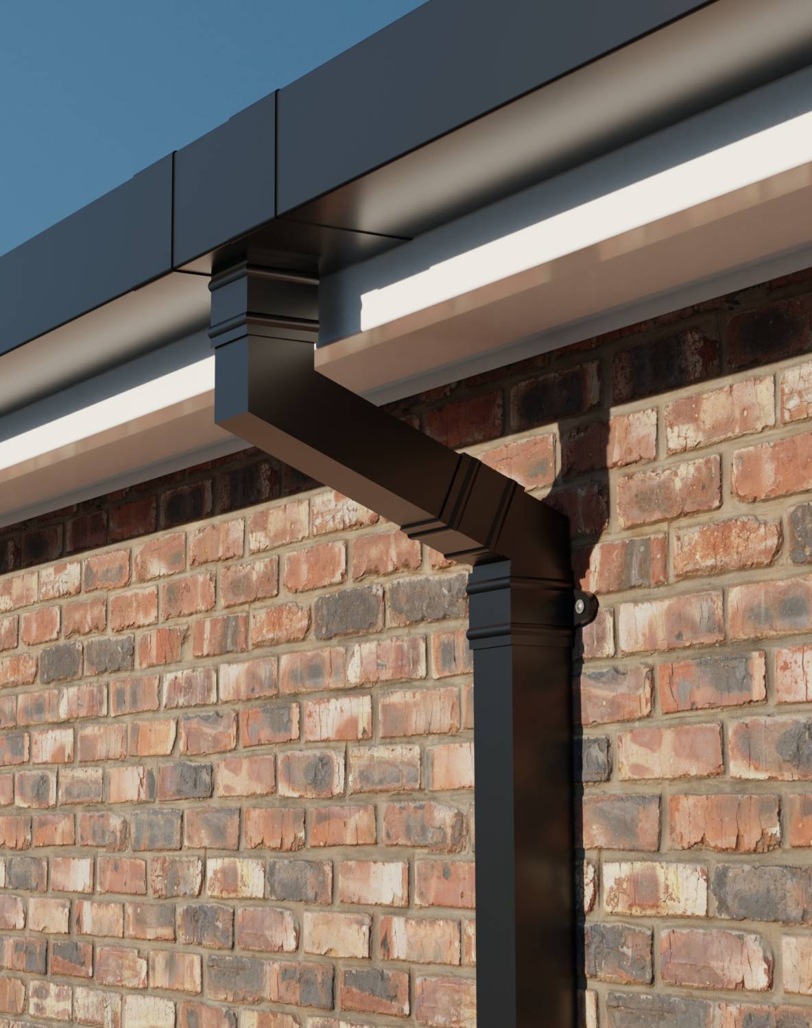 Aluminium Rainwater Pipe: Square Traditional - Downpipe | Dales ...