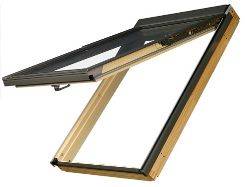 Natural Pine Top Hung and Centre Pivot preSelect Roof Window (FPP-V)