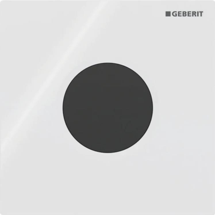 Geberit urinal flush control with electronic flush actuation, mains operation, Type 01 cover plate, round 