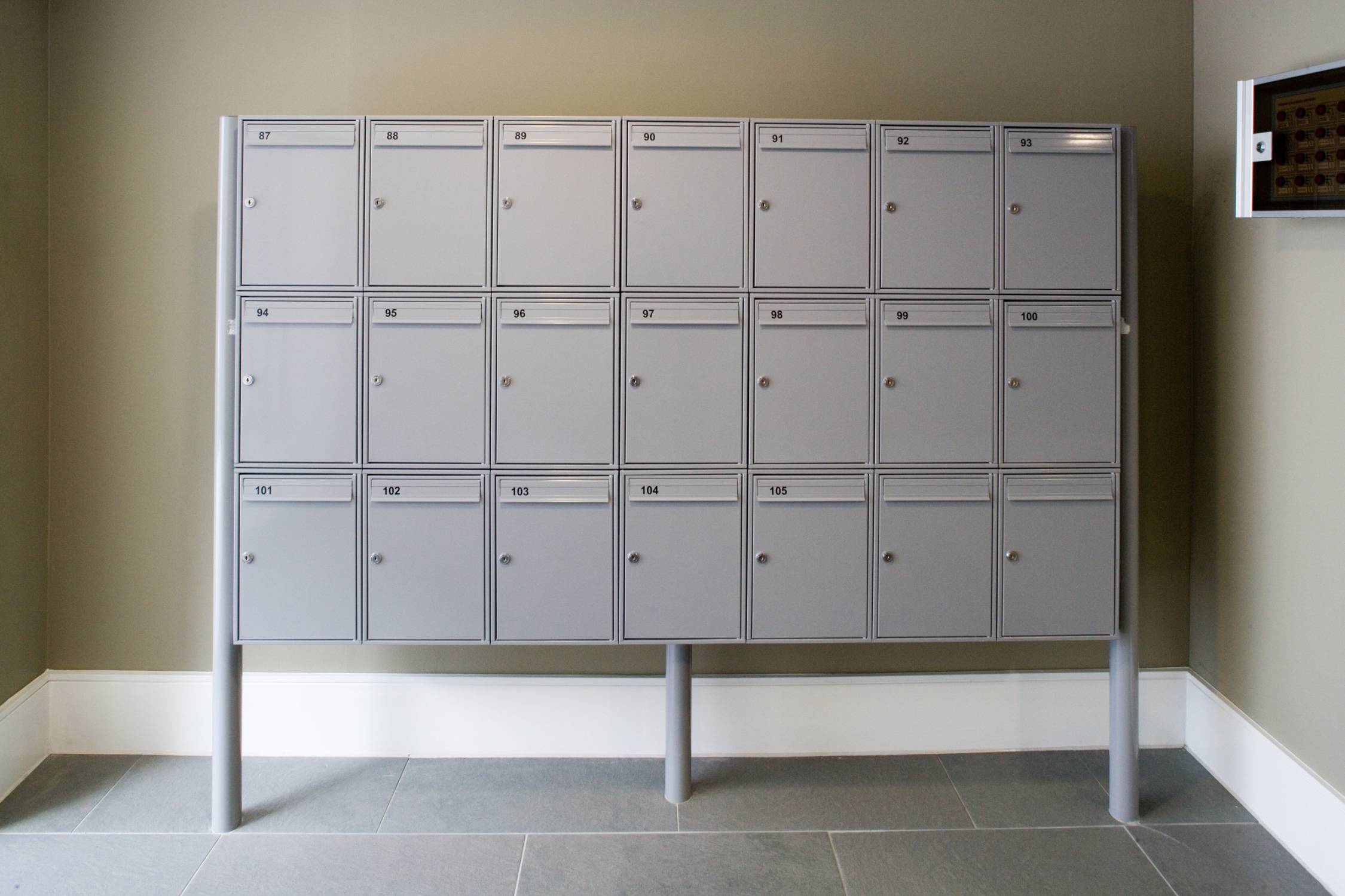 Steel 1 Mailbox - Vertical Mailbox  - Steel Vertical Mailbox Single or Banked