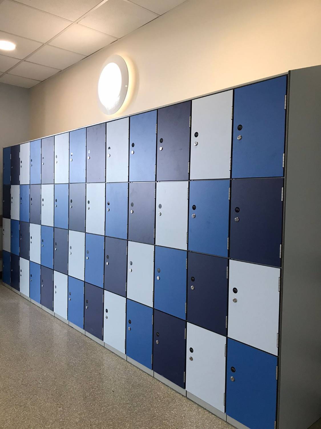 Laminate Metal Lockers at St James | Helmsman | NBS Source
