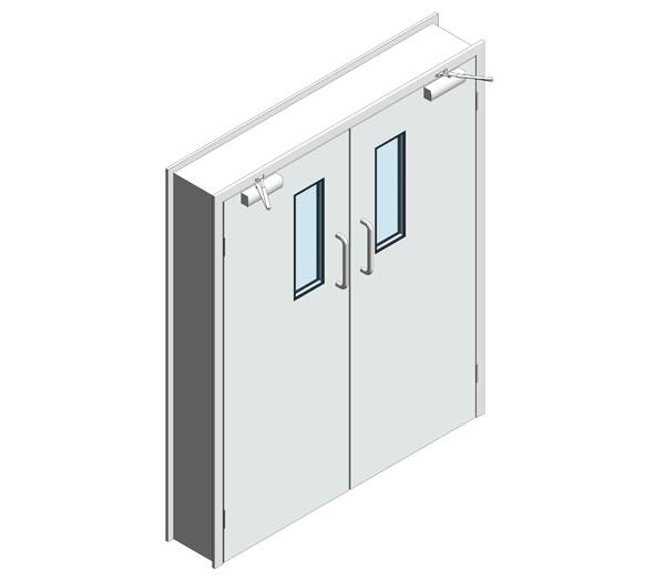 Hygienic Hinged GRP Lead Lined Doors - Pair (SS frame)