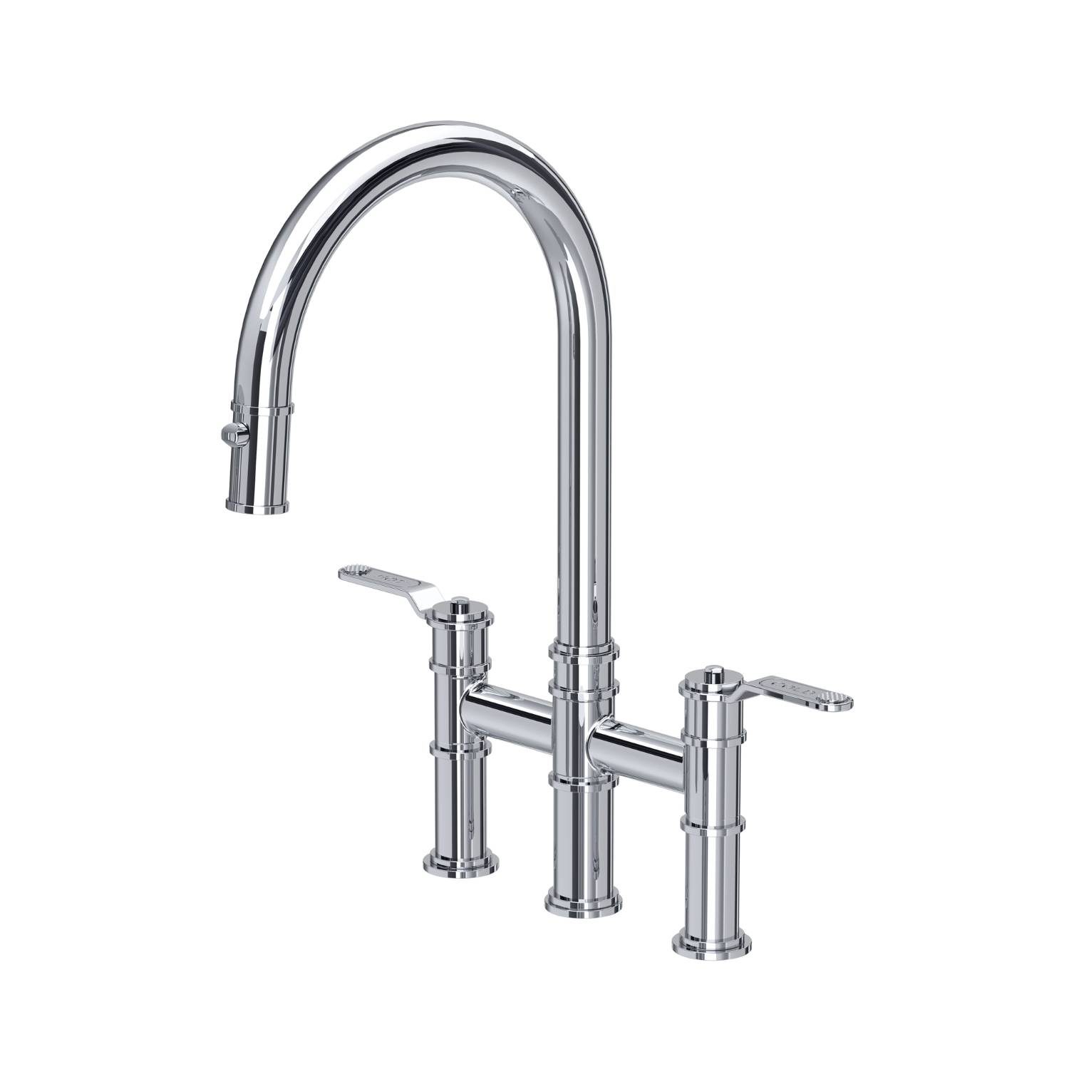 Armstrong Bridge Mixer With Pull Down Rinse, With Textured Handle - Kitchen Tap