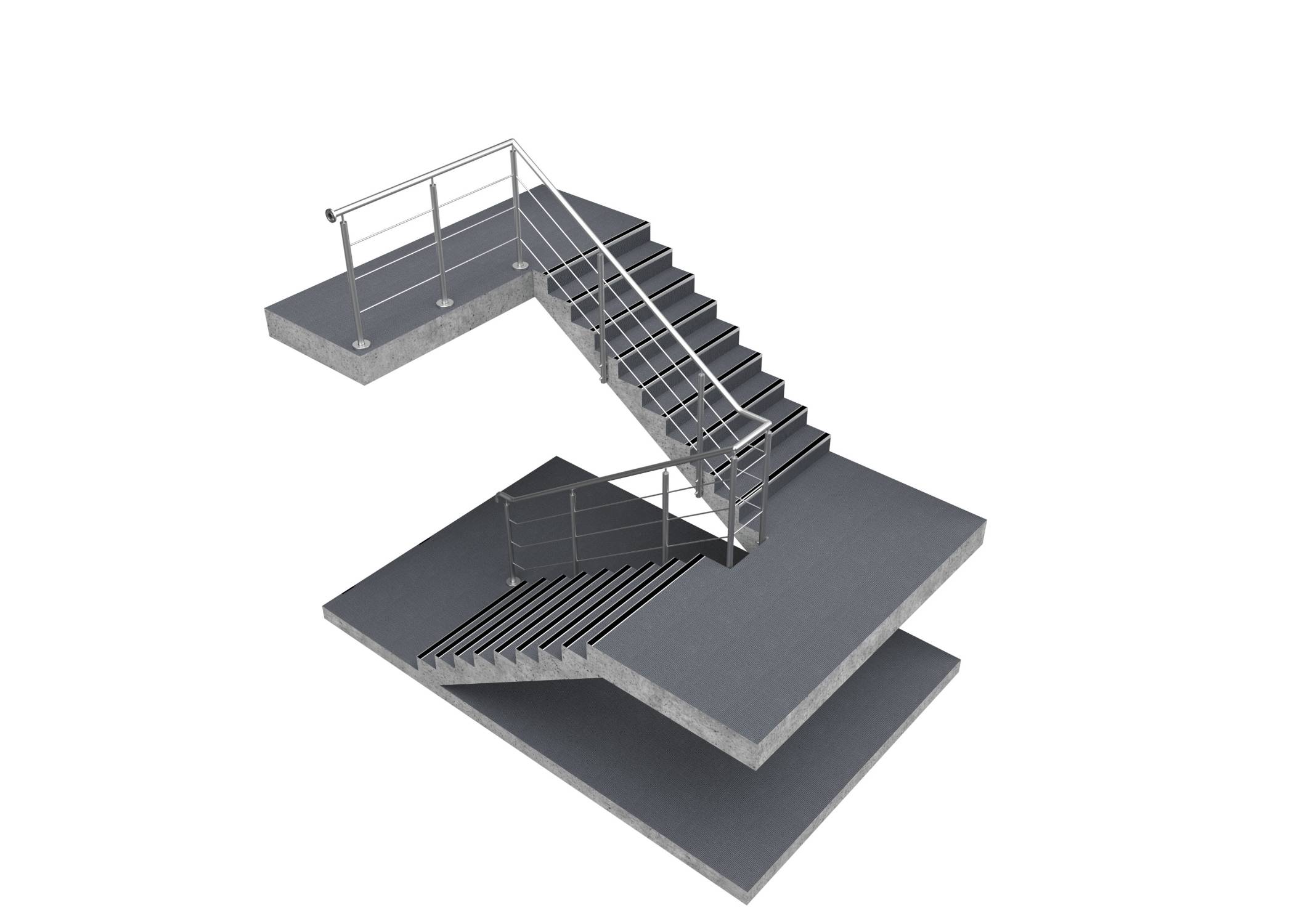 Balustrade System with Tubular Post and Horizontal Midrail Infill - Orbis OS220/OS221