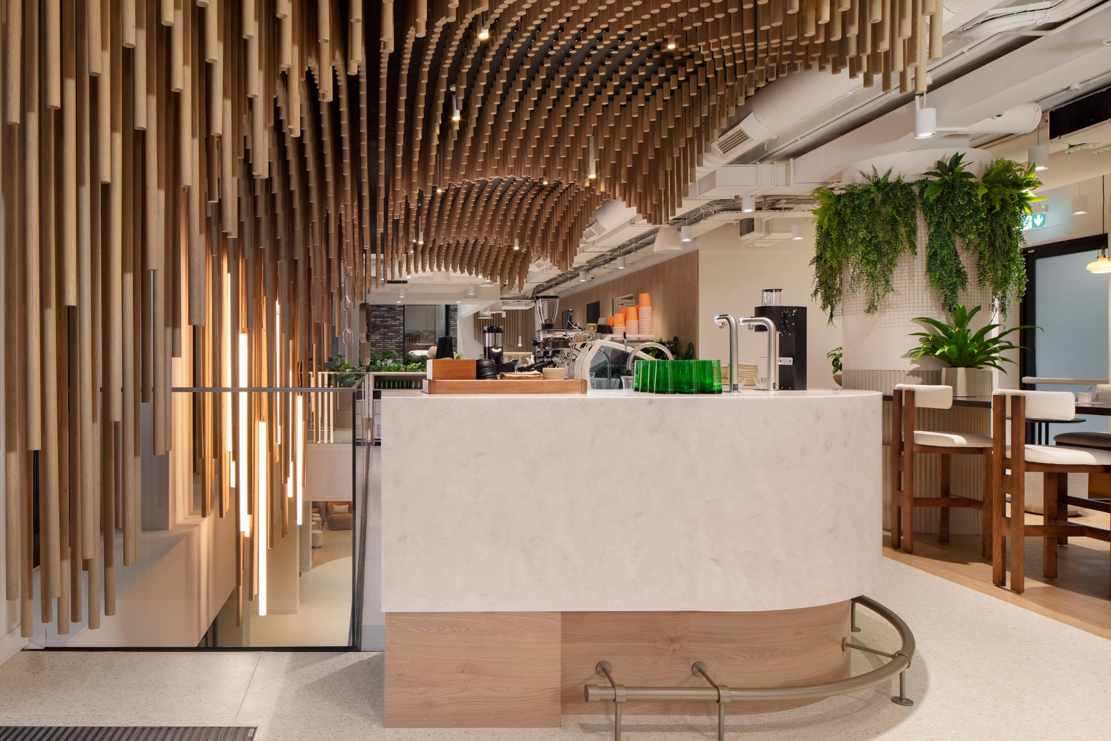 Timber Pixelated Ceiling