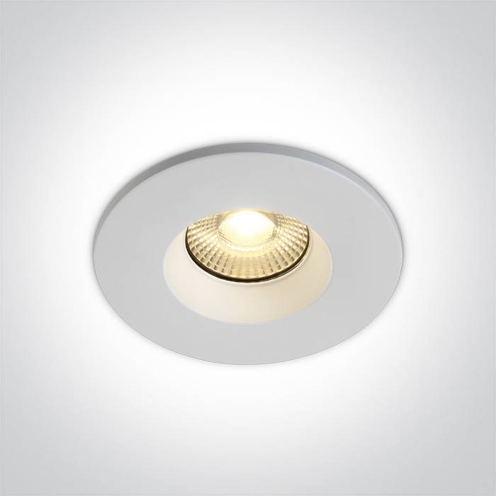 Fire Rated 30-60-90 mins Spotlight,  CCT,  IP65,  Triac Dimmable down light 10107DFV/W  - Recessed COB LED Spotlight