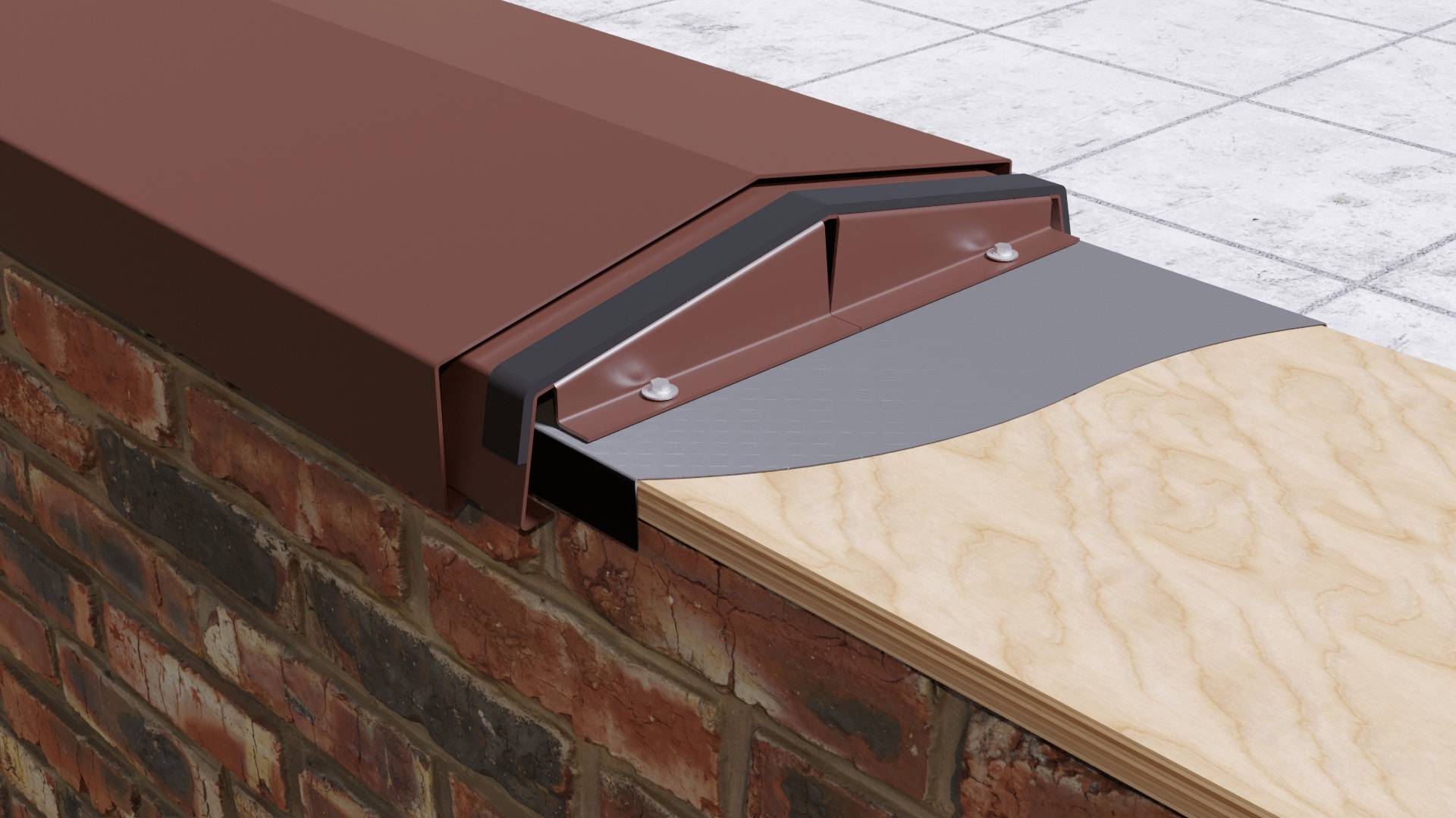 Ridgeway (Double Sloped) Copings - Aluminium Coping System