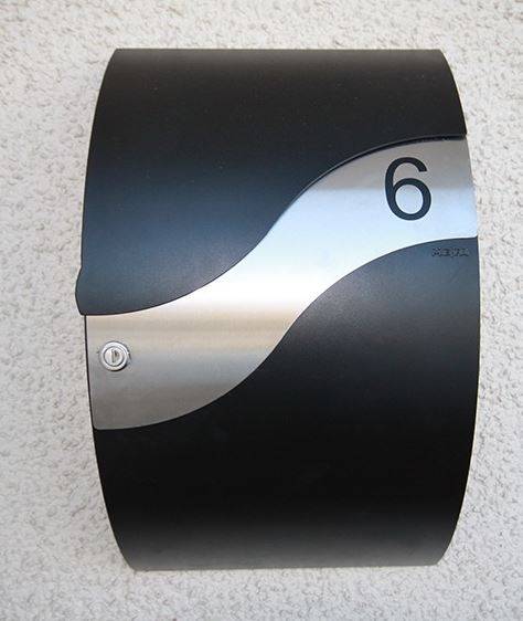 MEFA Wave Mailbox - Curved Designer Led  - Designer Led Mailbox - Curved