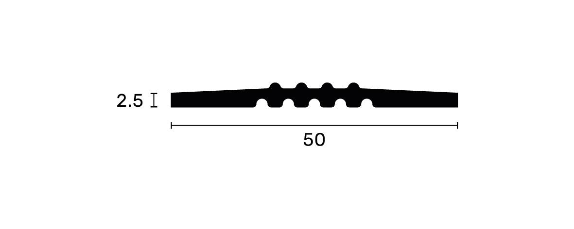 Flooring Transitions for Cover Joints And Floor Repair Trims - Range 2.5 mm - Cover Joints and Floor Trims