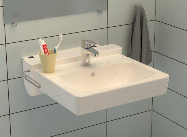 Ropox QuickWash Height Adjustable Washbasin