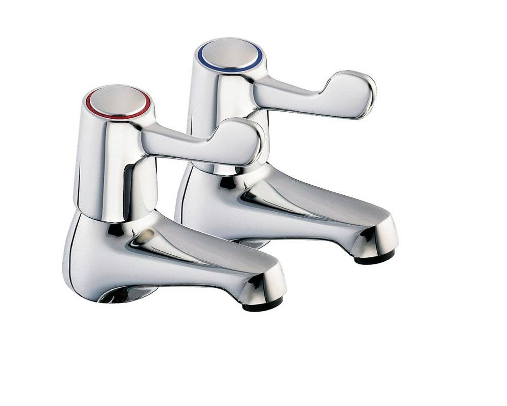 Deva Lever Action Basin Pillar Taps