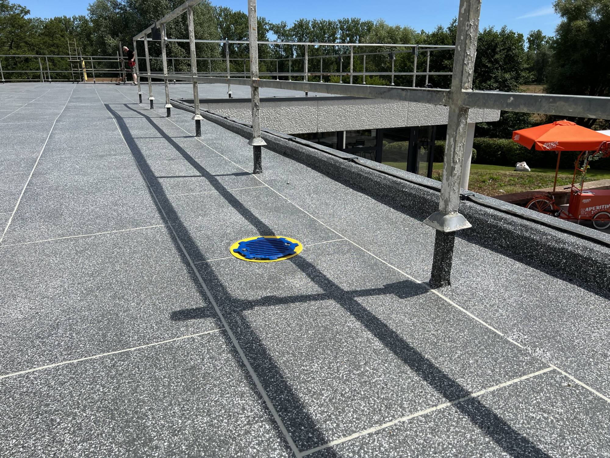 Balcony Terrace Warm Roof - WestWood Wecryl Tile Effect - Liquid Applied Warm Roof System