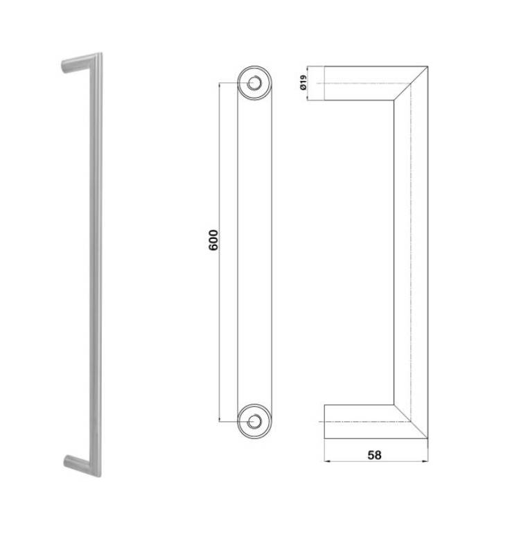 Pull Handles - Mitred Style Pull Handle - Pull Handle